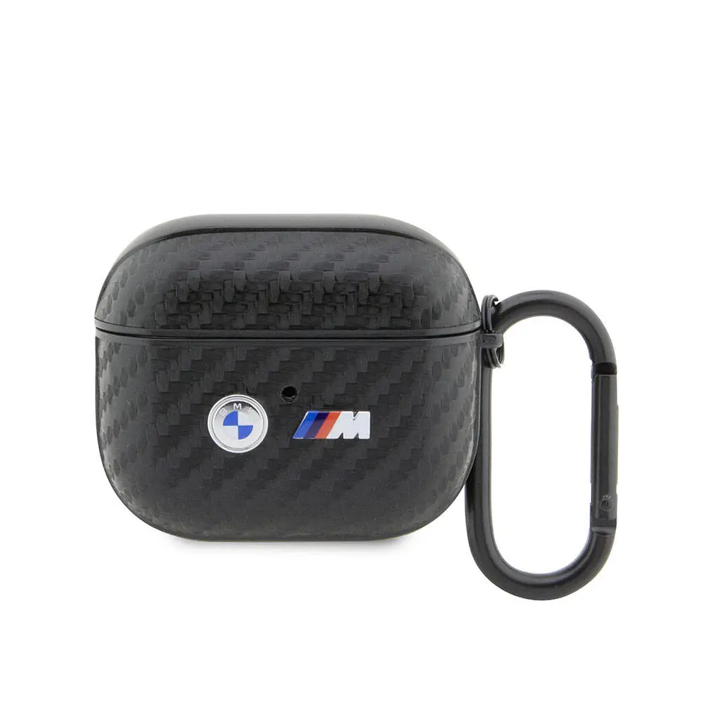 AirPods 3. Nesil Kılıf, Karbon Fiber Tasarımlı Çift Metal Logolu - BMW
