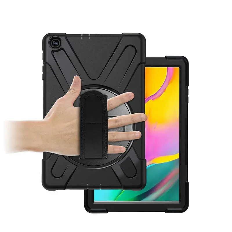 iPad Mini 2 / 3 Ayarlanabilir Askılı ve Standlı Silikon Tablet Kılıfı - Zore Defender