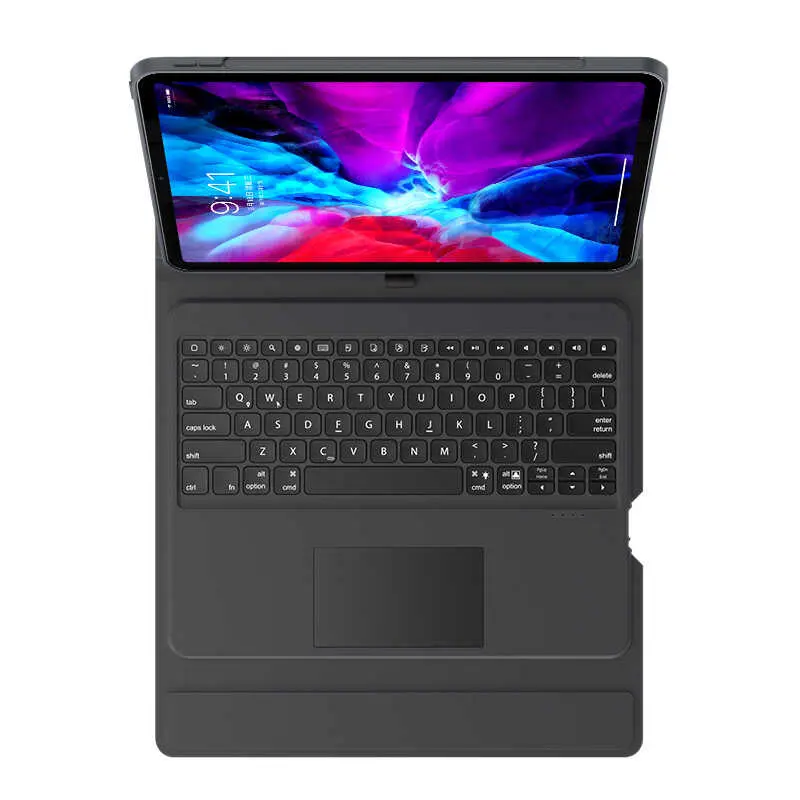iPad Pro 12.9 2020 Kablosuz Klavyeli ve Trackpadli Kılıf - Benks Multifunctional