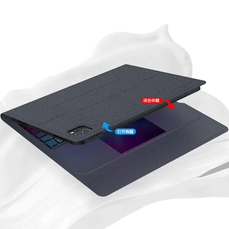 iPad Pro 12.9 2020 Kablosuz Klavyeli ve Trackpadli Kılıf - Benks Multifunctional
