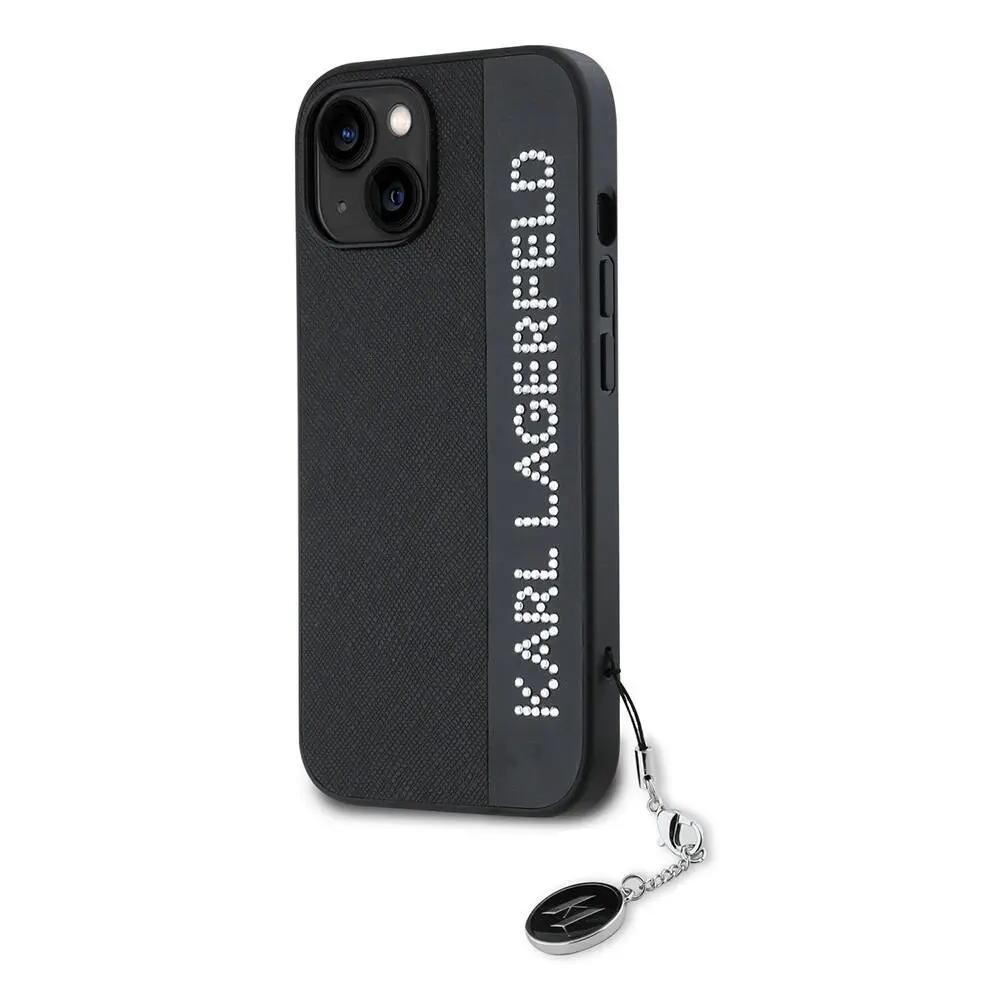 iPhone 14 Uyumlu Taşlı Saffiano Kılıf - Karl Lagerfeld KL