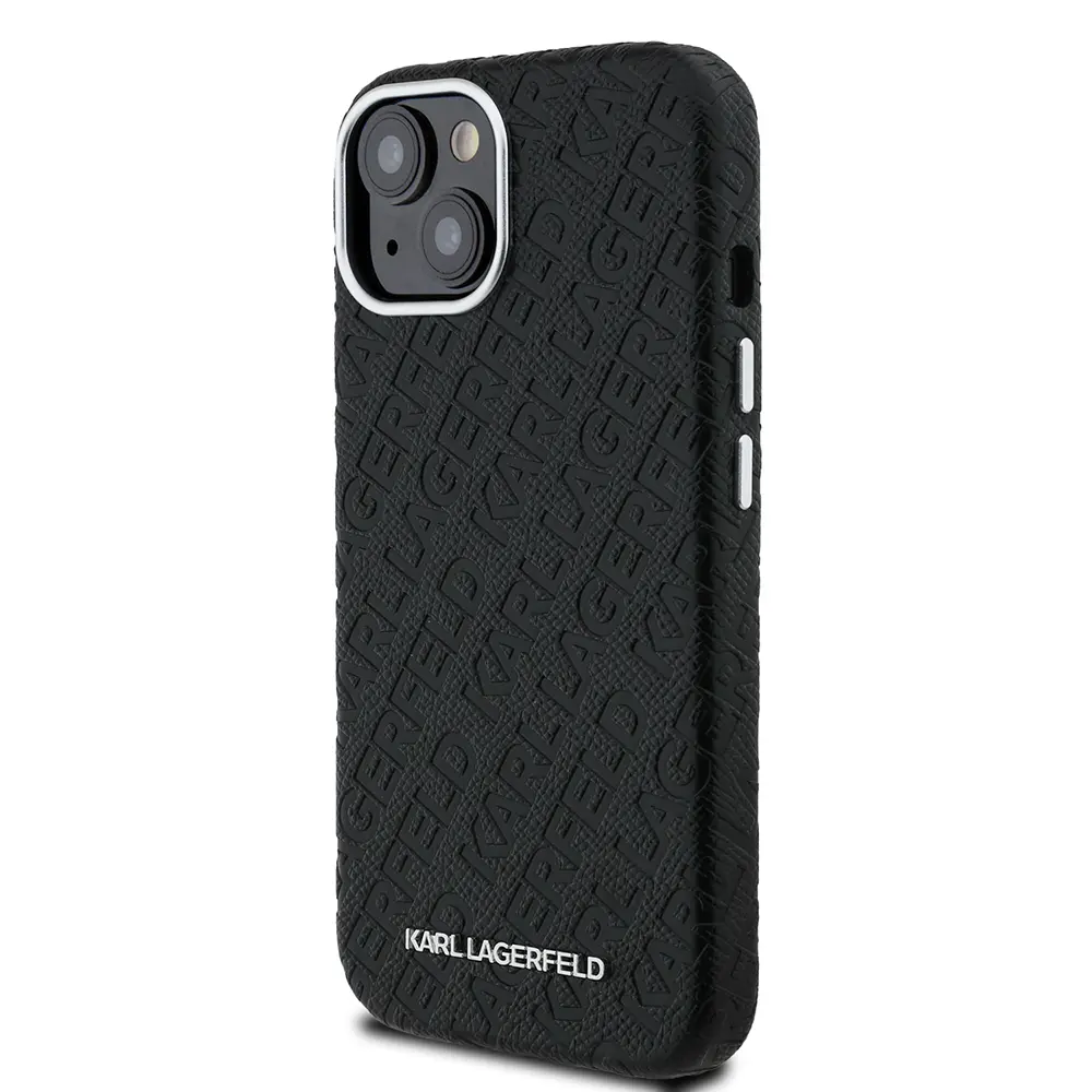 iPhone 14 PU Deri Kılıf, Metal Logo Detaylı - Karl Lagerfeld