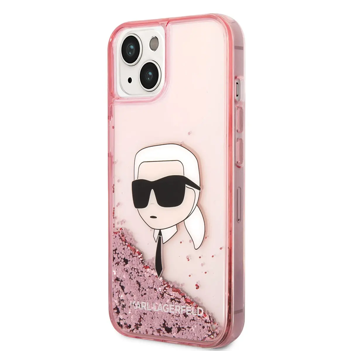 iPhone 14 Sıvılı Simli Karl Head Desenli Kılıf - Karl Lagerfeld
