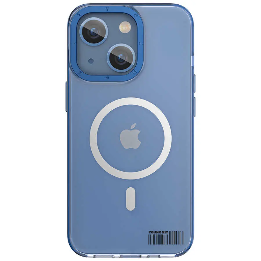 iPhone 14 Plus MagSafe Uyumlu Şeffaf Kılıf - Youngkit Coloured Glaze