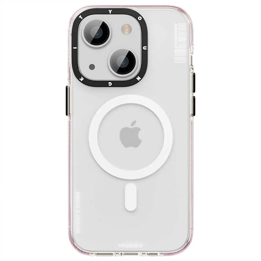 iPhone 14 Plus MagSafe Uyumlu Şeffaf Kılıf - Youngkit Jane Sand