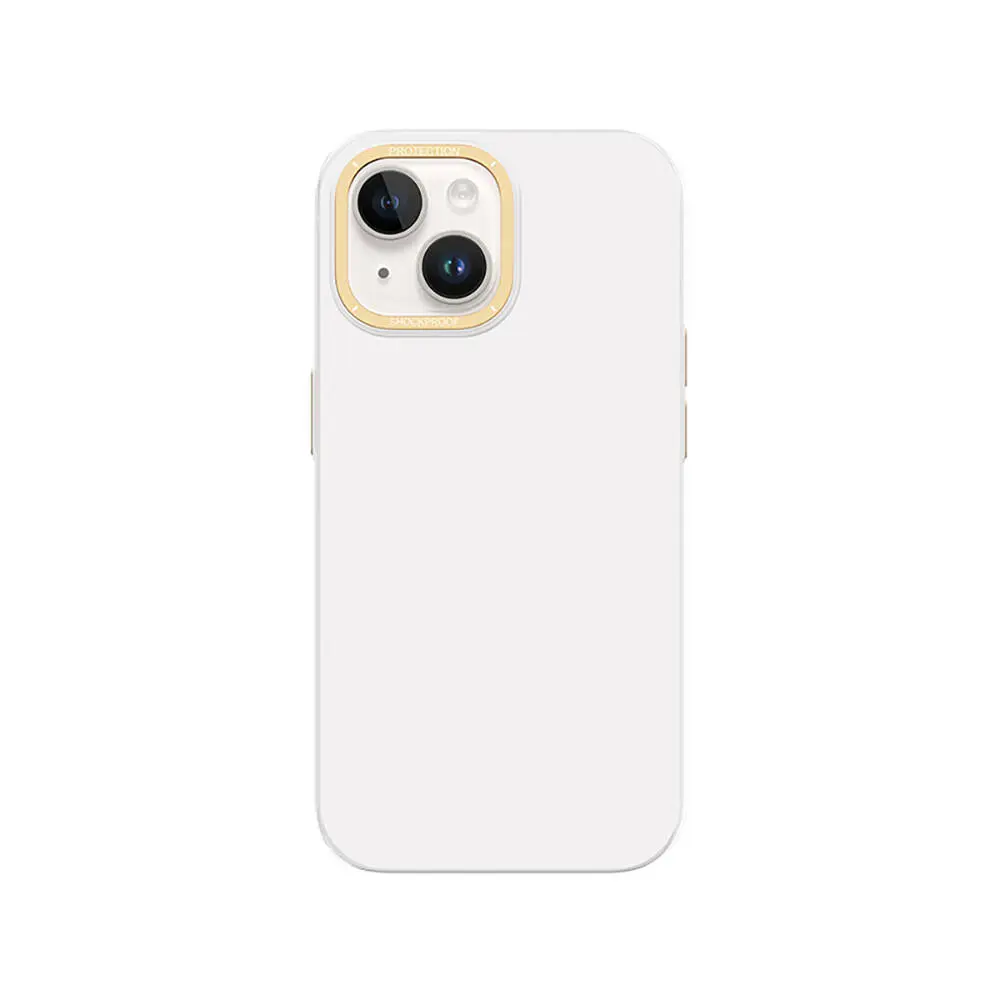 iPhone 14 Plus Metal Kamera Çerçeveli Kılıf - Recci Glaze Serisi