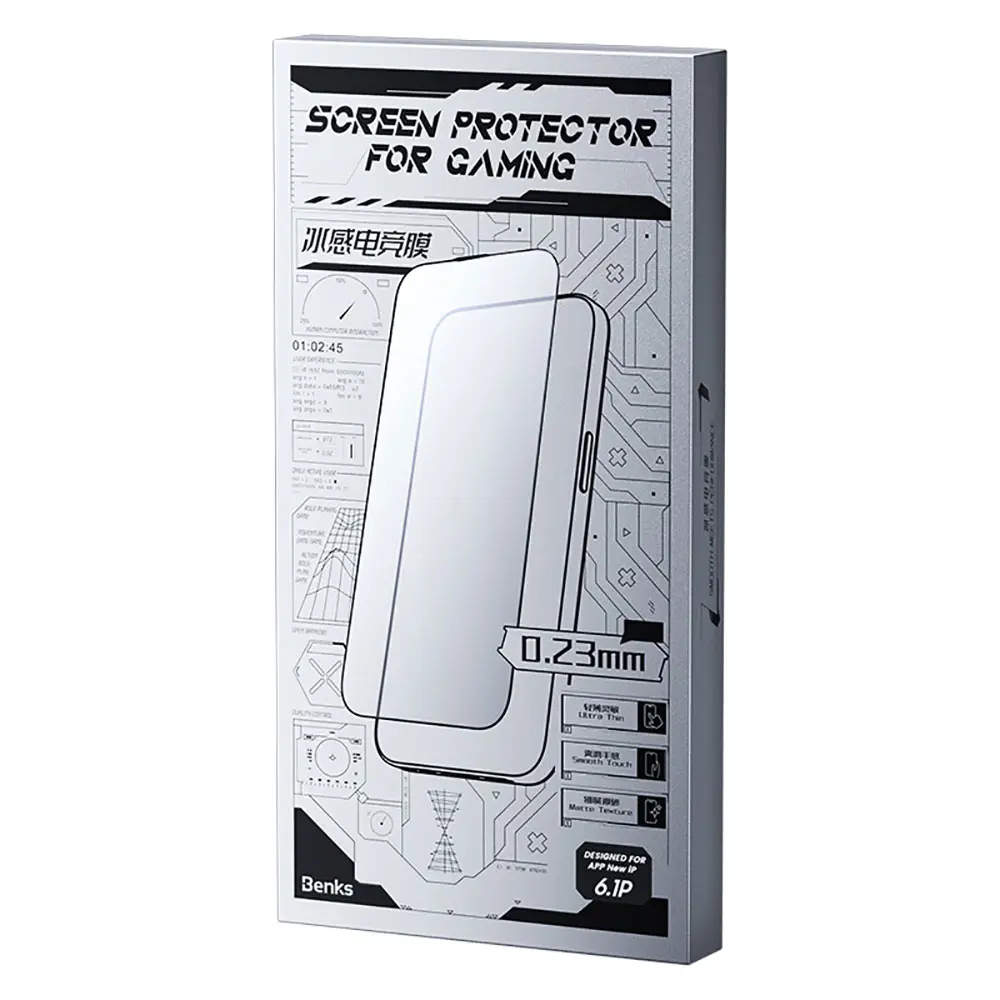 iPhone 14 Pro Mat Cam Ekran Koruyucu, Toz Önleyici - Benks Gaming