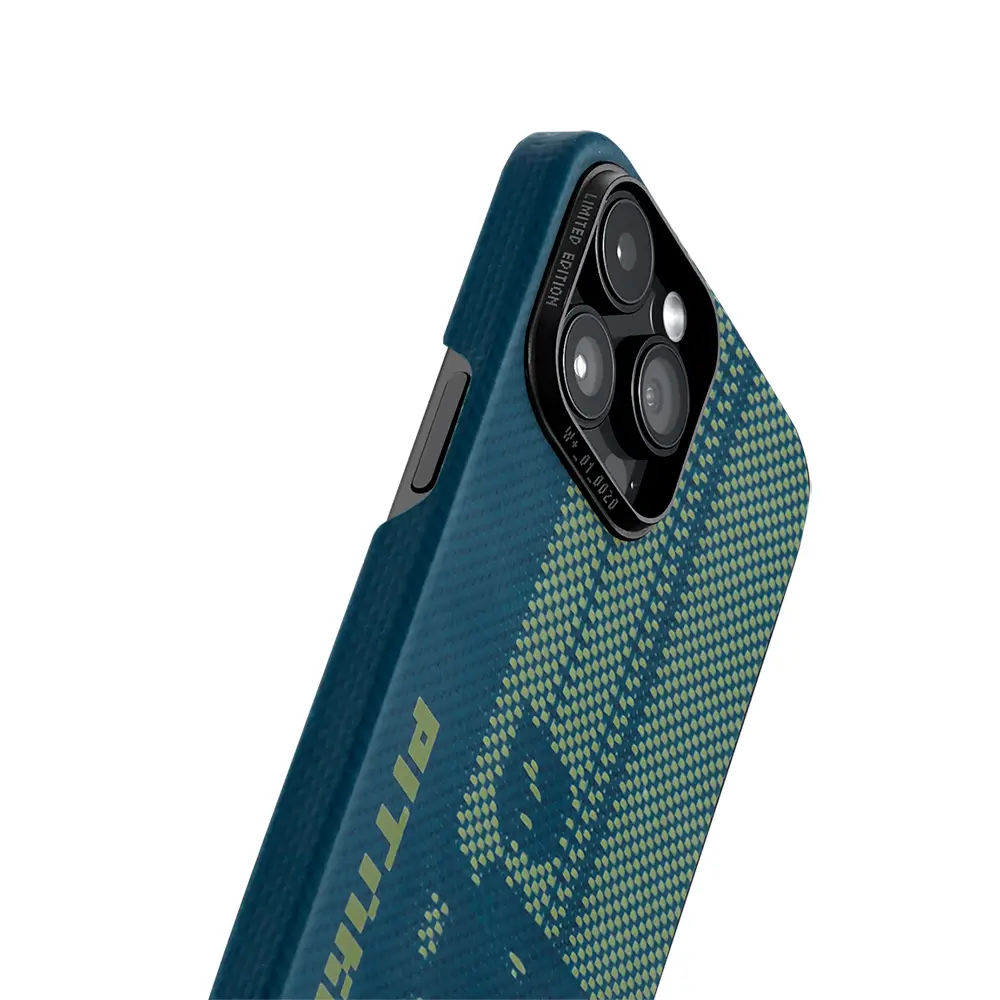 iPhone 14 Pro MagSafe Uyumlu Aramid Fiber Kılıf - Pitaka Pixel Game