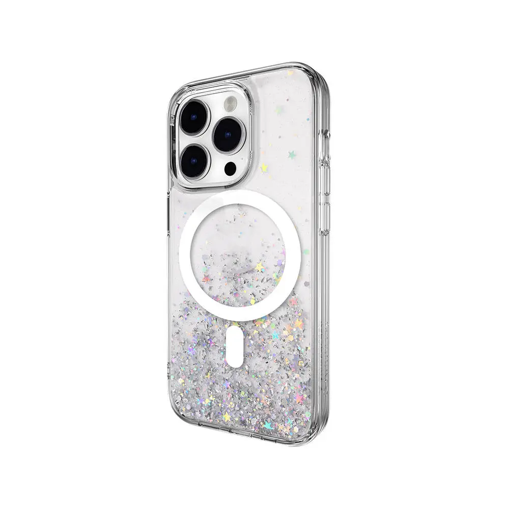 iPhone 14 Pro MagSafe Uyumlu Şeffaf Simli Kılıf - Switcheasy Starfield-M