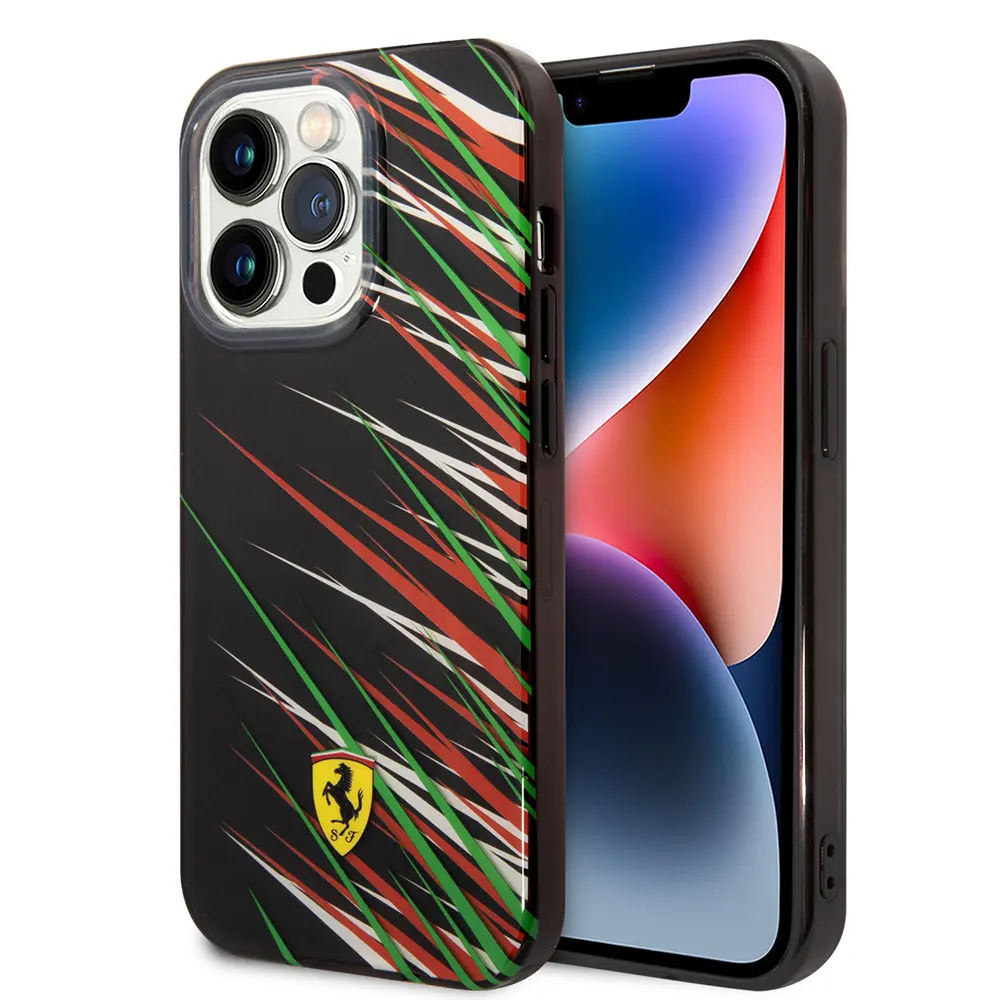 iPhone 14 Pro Max Lisanslı Ferrari Baskılı Kılıf - Çimen Desenli