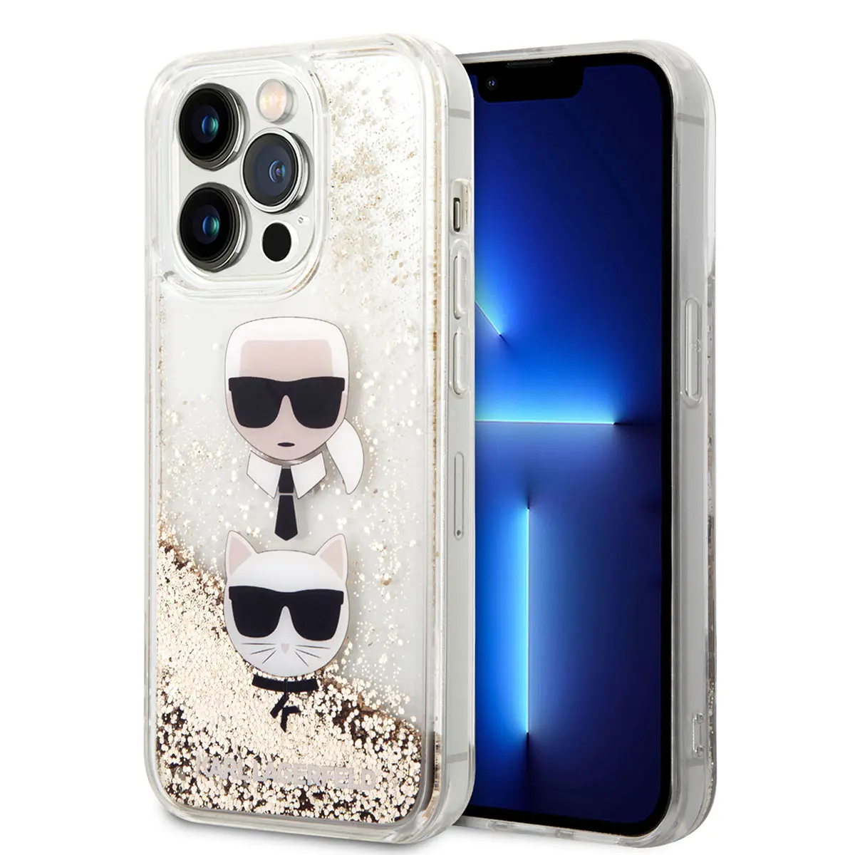 iPhone 14 Pro Max Sıvılı Simli Kılıf - Karl Lagerfeld K&C Head