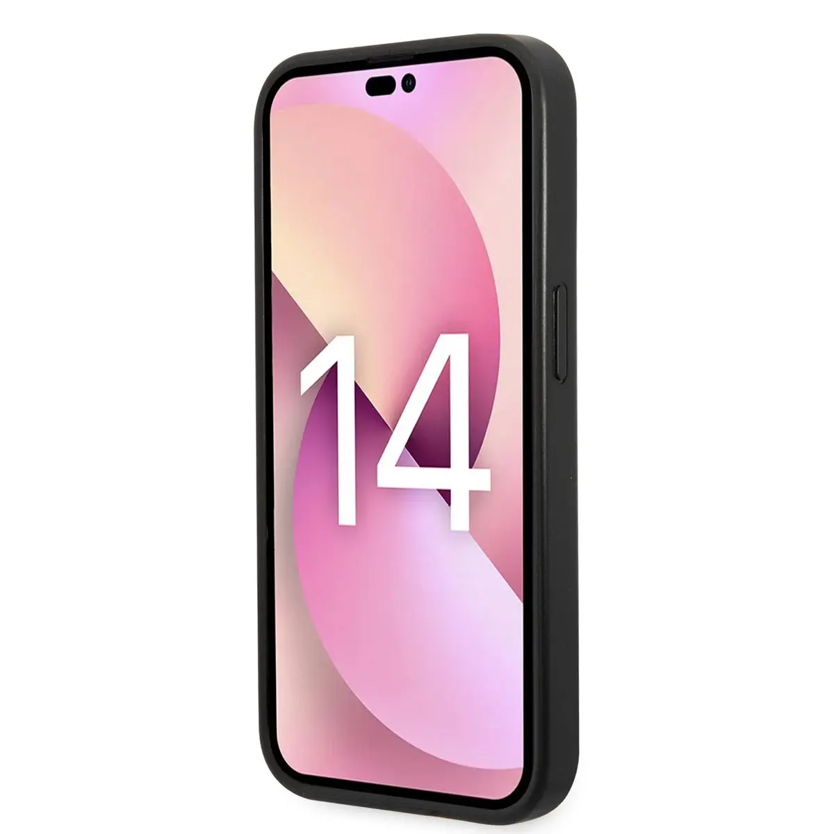 iPhone 14 Pro Max Suni Deri Logolu Kılıf - Karl Lagerfeld