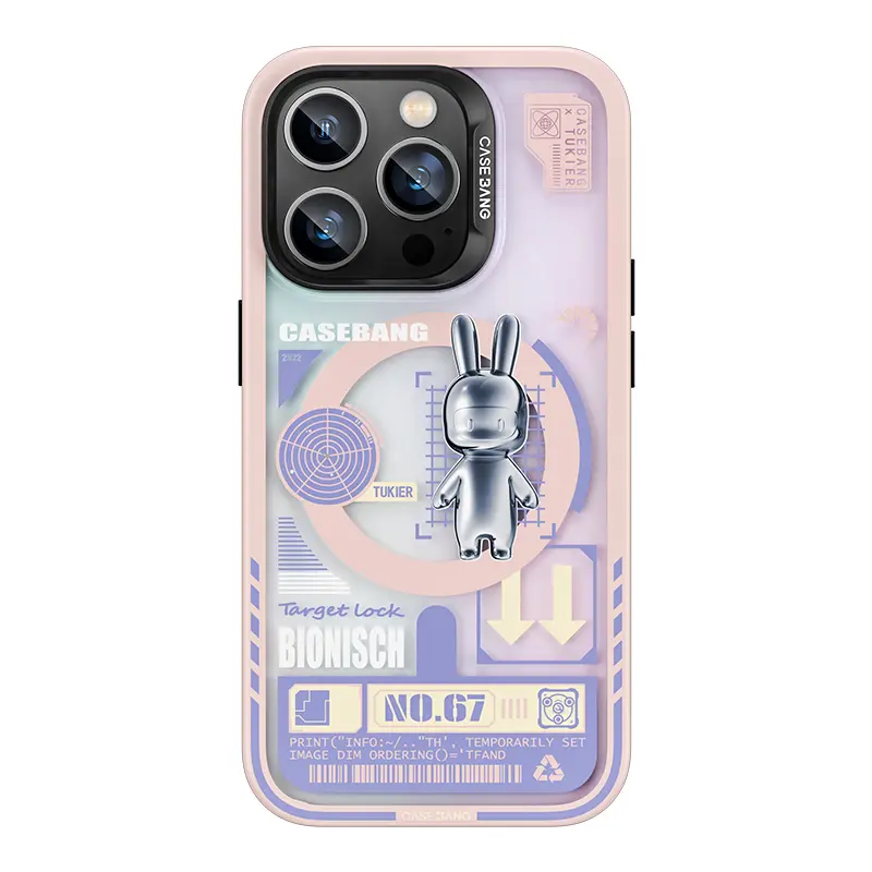 iPhone 14 Pro Max MagSafe Uyumlu Tavşan Desenli Kılıf - Benks Casebang Rabbit