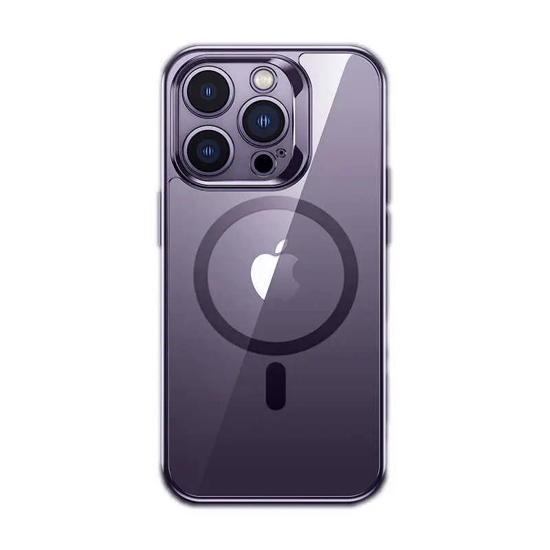 iPhone 14 Pro Max MagSafe Uyumlu Cam Yüzeyli Kılıf - Benks Electroplated