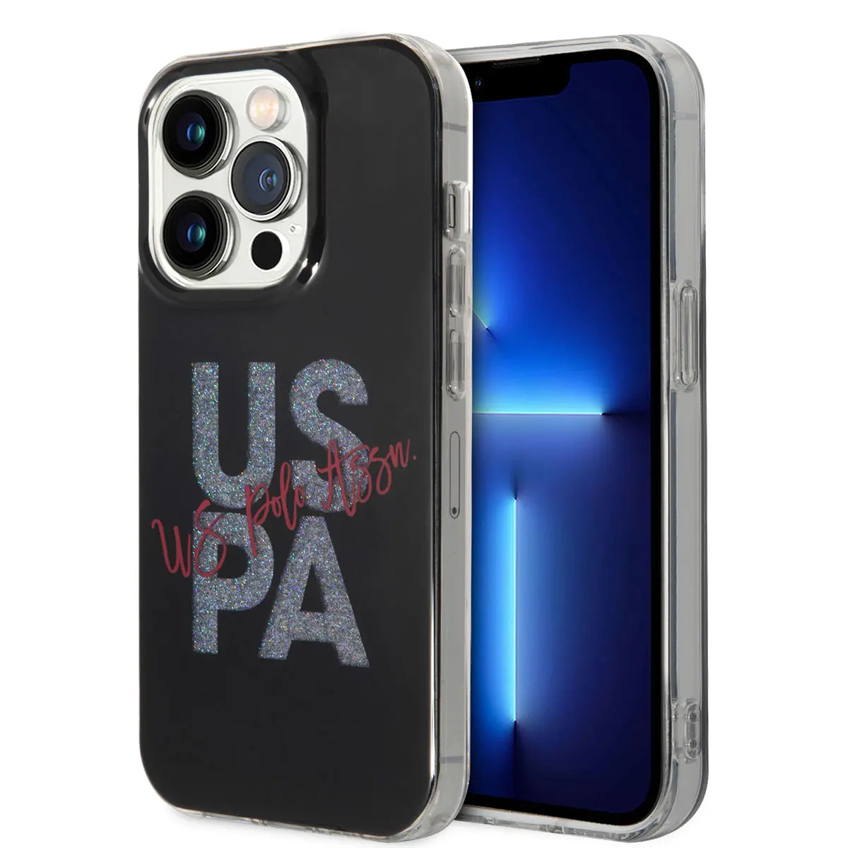iPhone 14 Pro Max Simli Parlak Alfabe Tasarım Kılıf - U.S. Polo Assn.