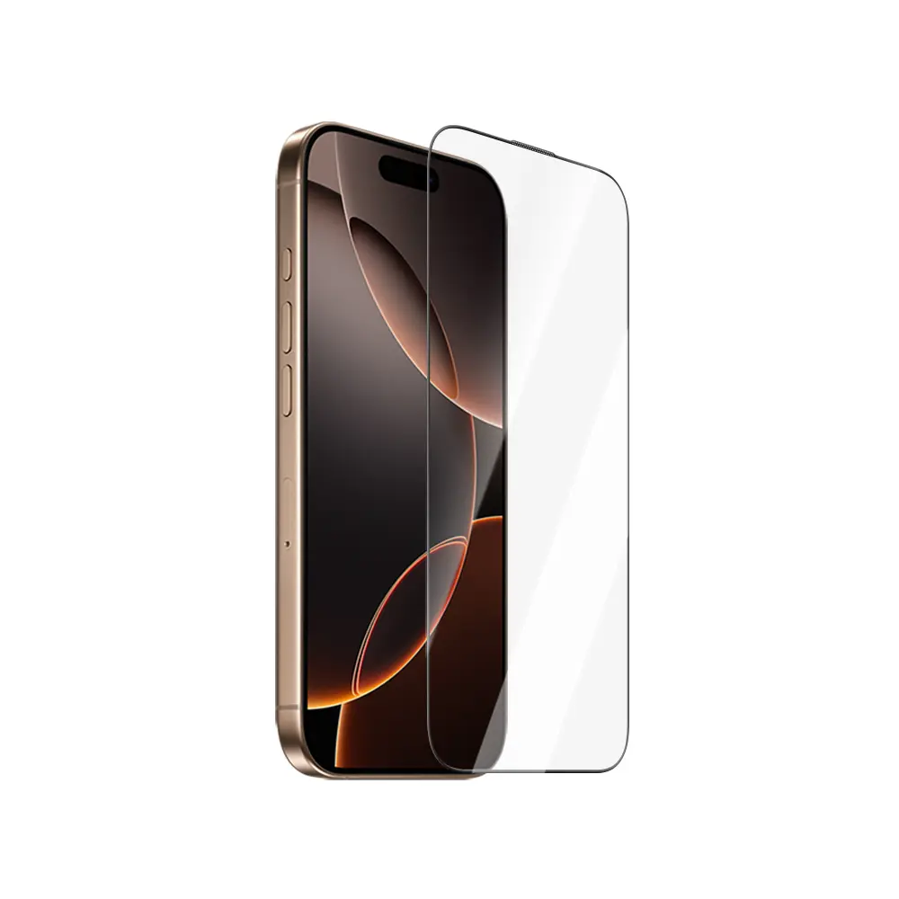 iPhone 15 Uyumlu 0.15 mm 3D Schott Cam Temperli Ekran Koruyucu - CaseWorld Ultra-Thin