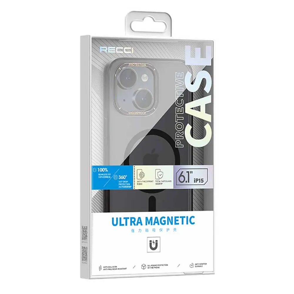 iPhone 15 Plus MagSafe Uyumlu Cam Arka Yüzeyli Kılıf - Recci Michelin