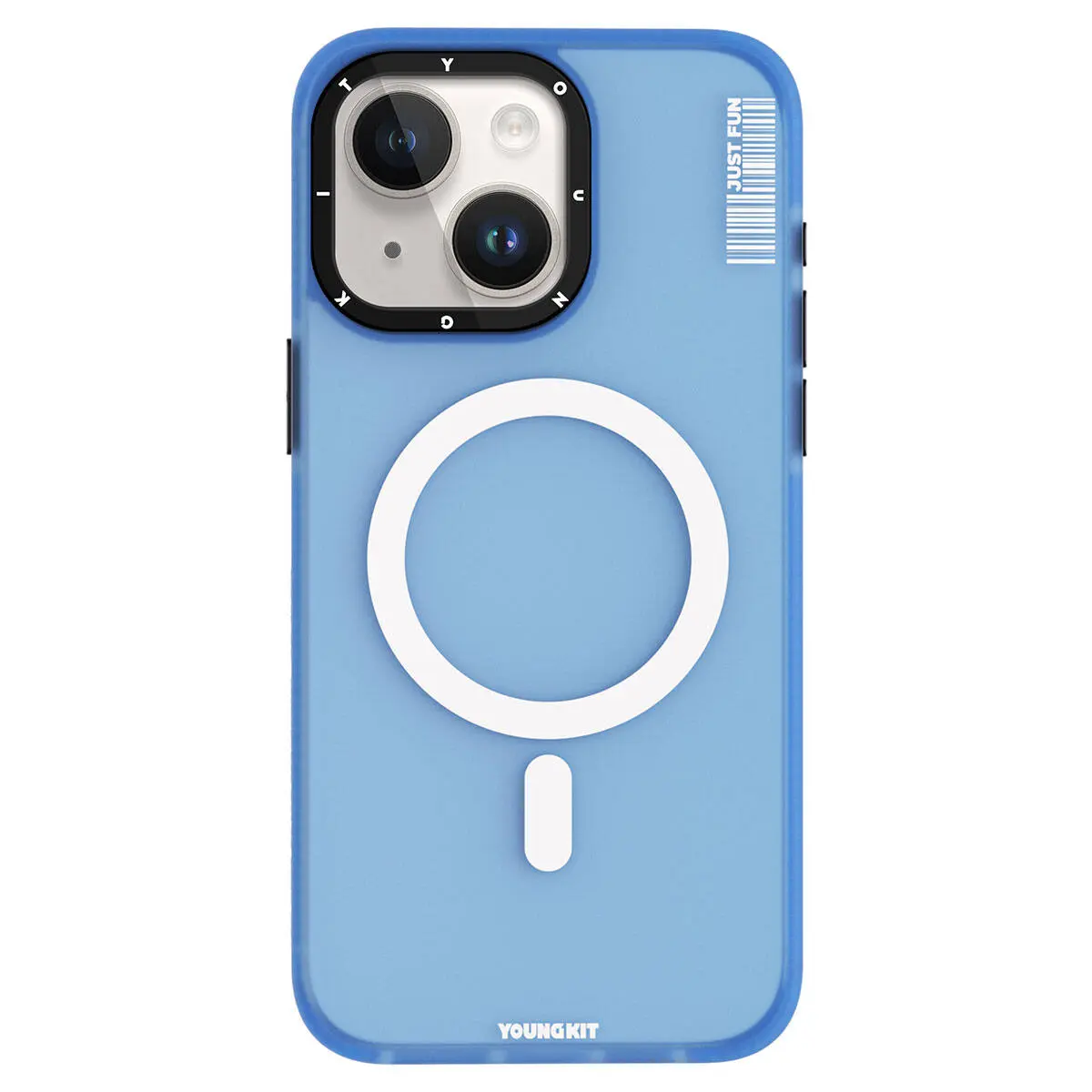iPhone 15 Plus MagSafe Uyumlu Şeffaf Kılıf - Youngkit Colored Sand