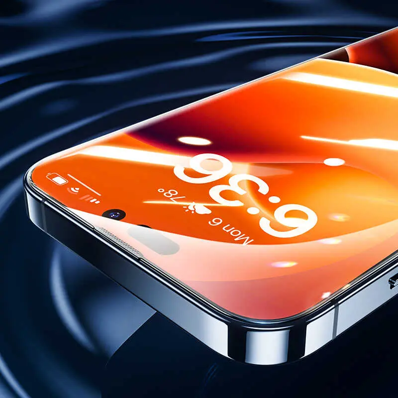 iPhone 15 Pro Tam Kaplamalı Kavisli Kenar Ekran Koruyucu - Benks Air Shield 10 Adet