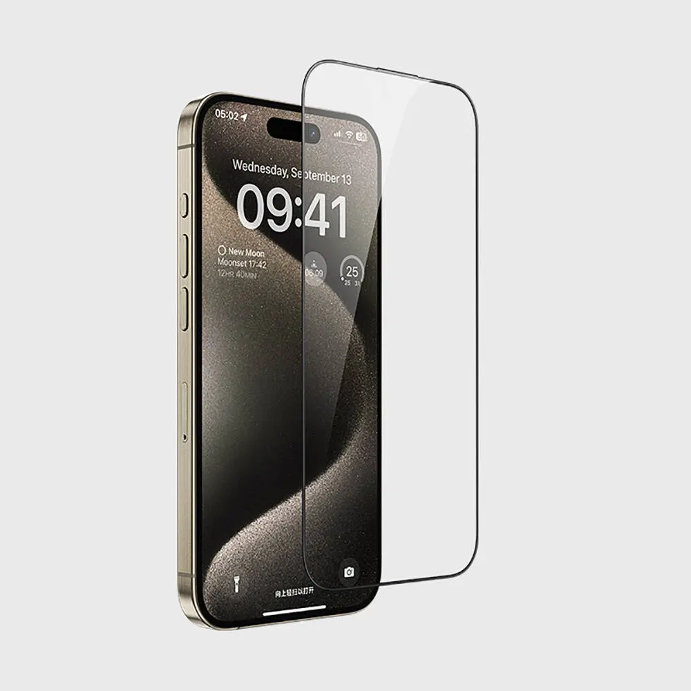 iPhone 15 Pro Casebang Clear HD Ekran Koruyucu, Uygulama Aparatlı