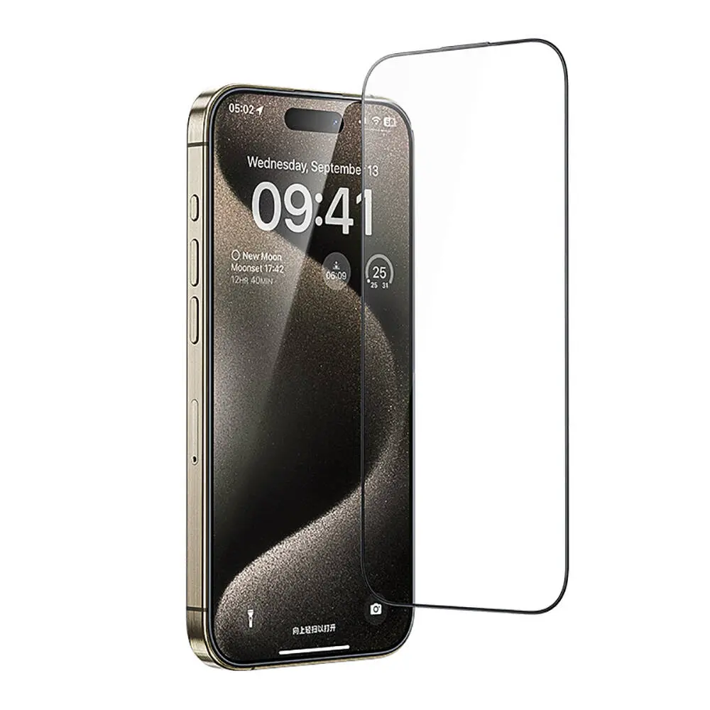 iPhone 15 Pro Casebang Clear HD Ekran Koruyucu, Uygulama Aparatlı