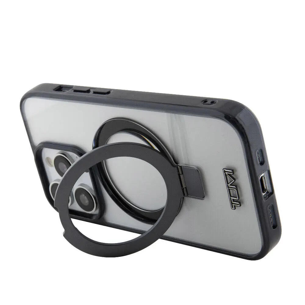 iPhone 15 Pro MagSafe Uyumlu Ring Standlı Silikon Kılıf - TUMI