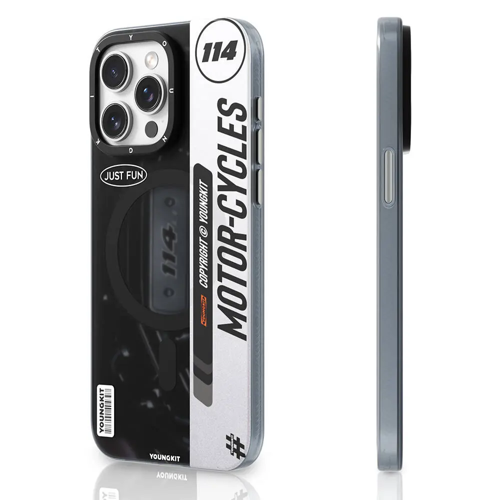 iPhone 15 Pro MagSafe Uyumlu Kılıf - Youngkit Motorcycle Legend