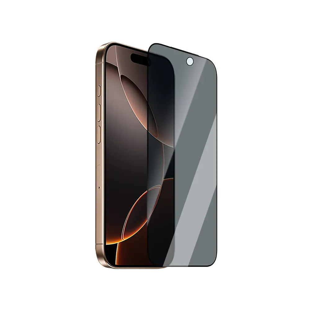 iPhone 15 Pro Max Gizlilik ve Mavi Işık Filtreli Temperli Cam Ekran Koruyucu - CaseWorld Applicator