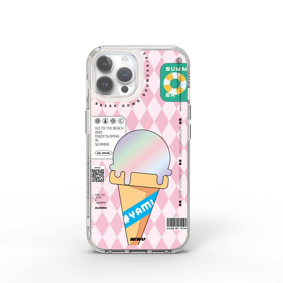 iPhone 15 Pro Max Çift Katmanlı Desenli Kılıf - Wiwu Summer Serisi