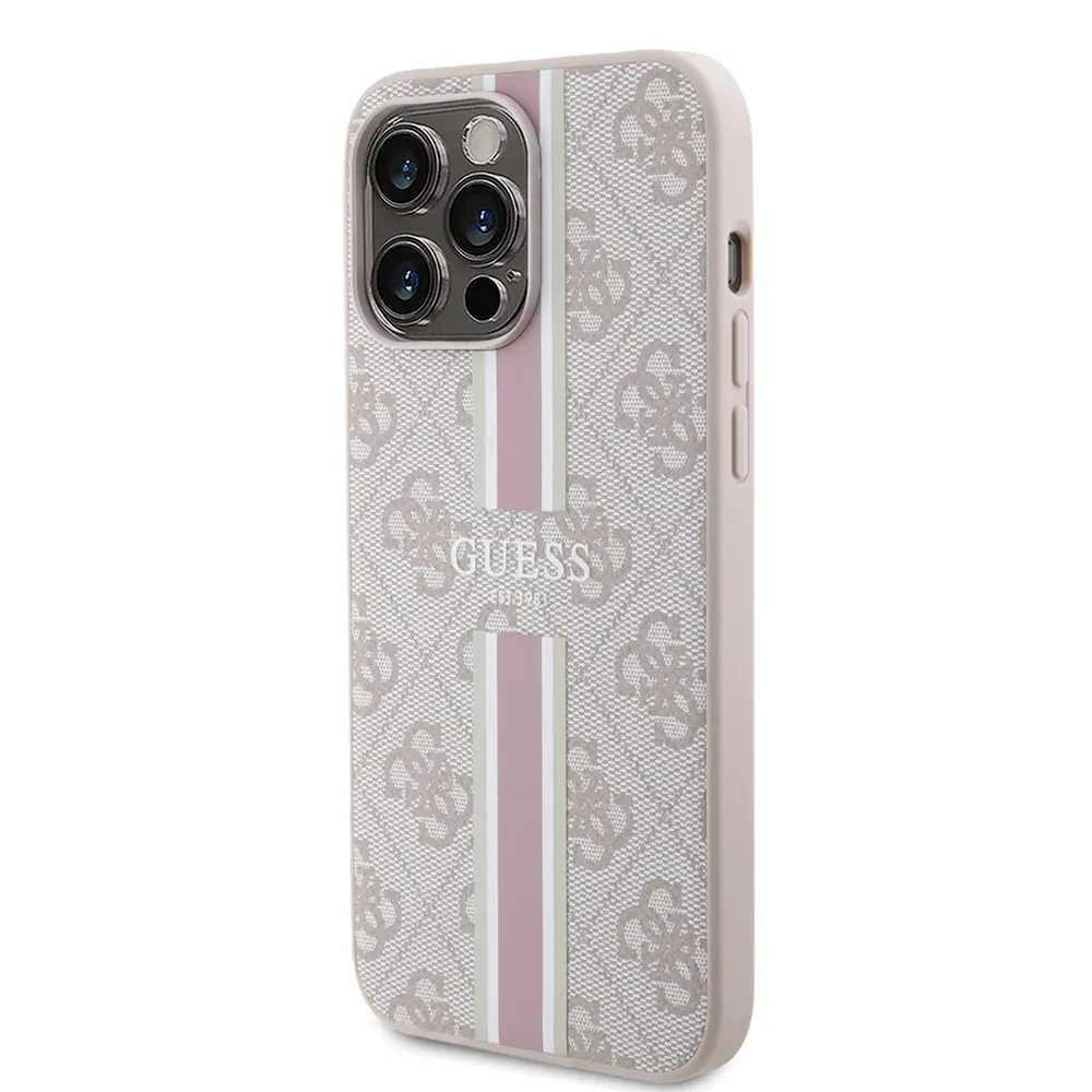 iPhone 15 Pro Max MagSafe Uyumlu 4G Şerit Tasarımlı Kılıf - Guess