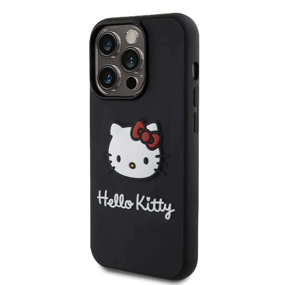 iPhone 15 Pro Max Hello Kitty Lisanslı 3D Kılıf - Kırmızı