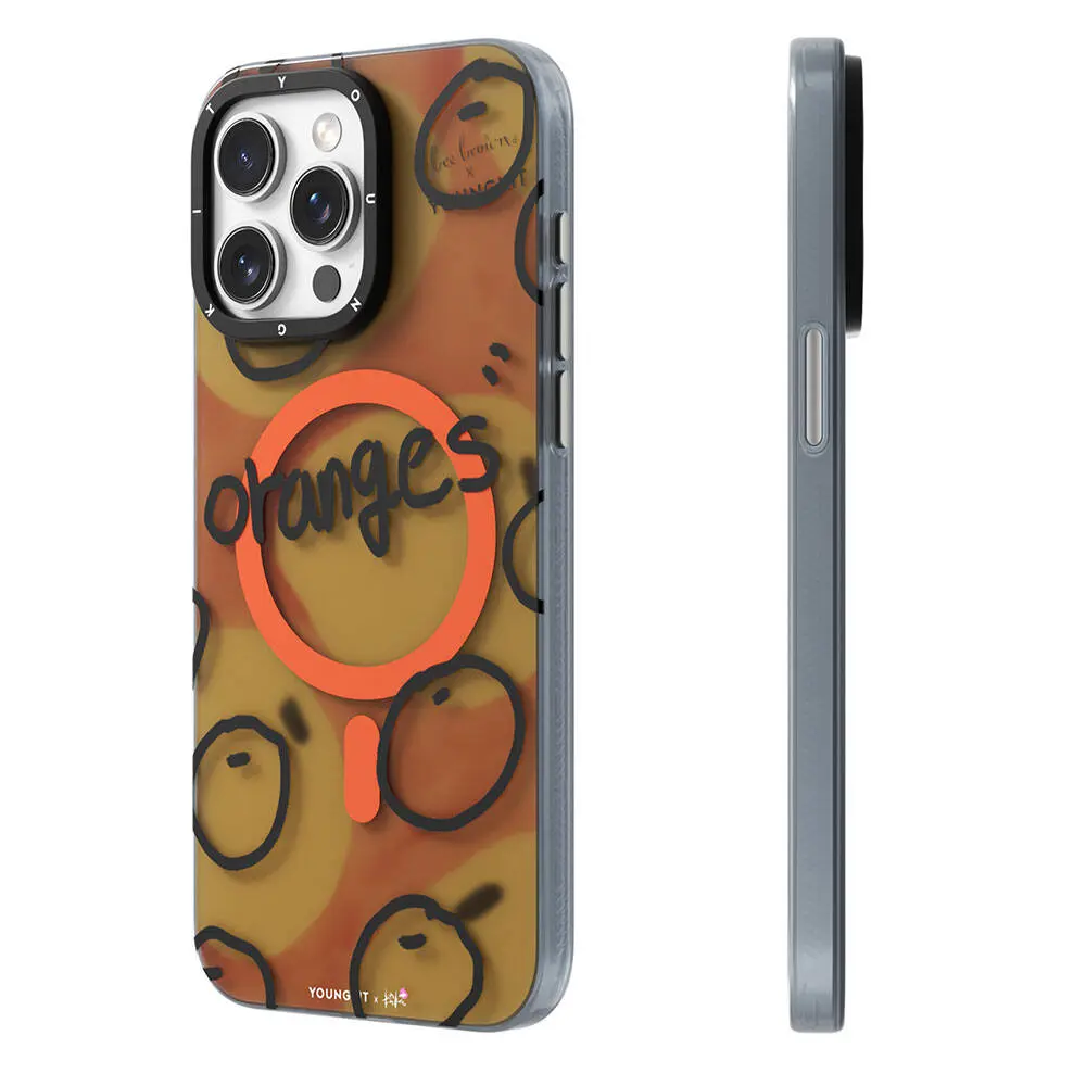 iPhone 15 Pro Max MagSafe Uyumlu Kılıf - Youngkit Funny Bee Brown