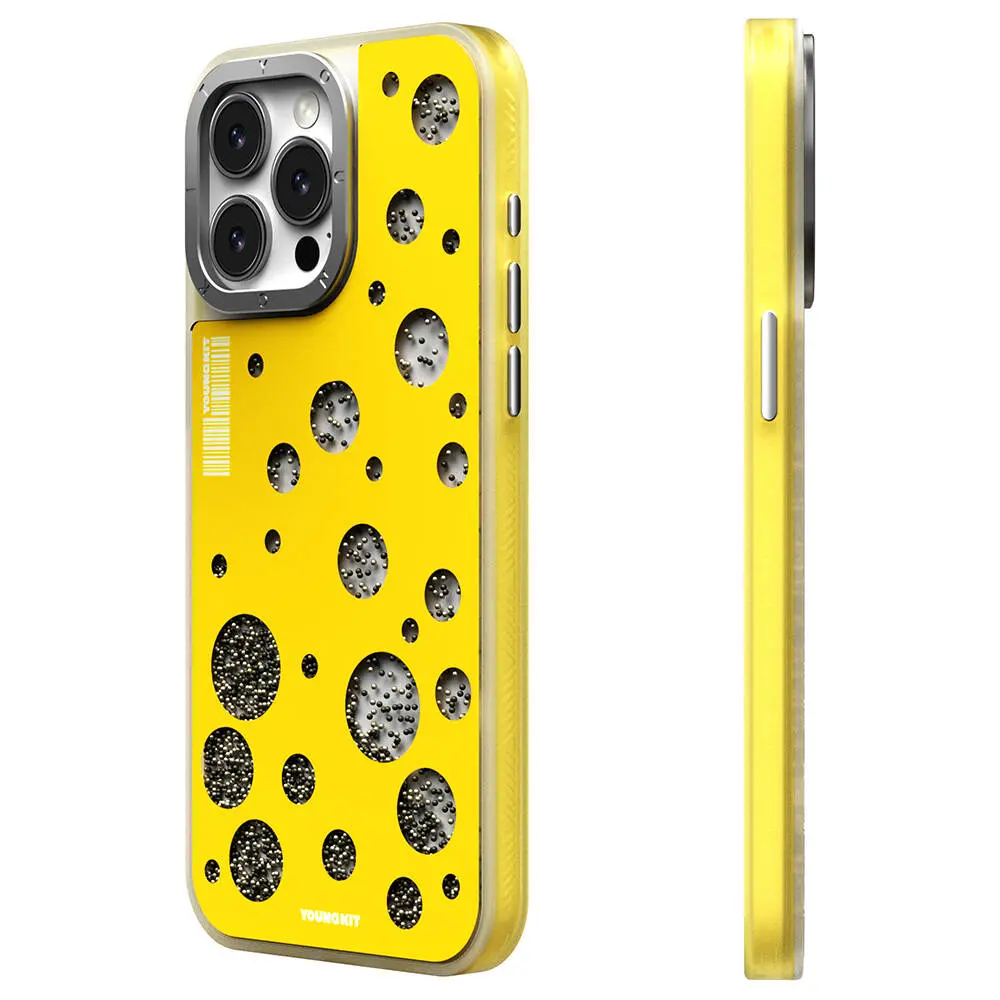 iPhone 15 Pro Max MagSafe Uyumlu Kılıf - Youngkit Quicksand Beads