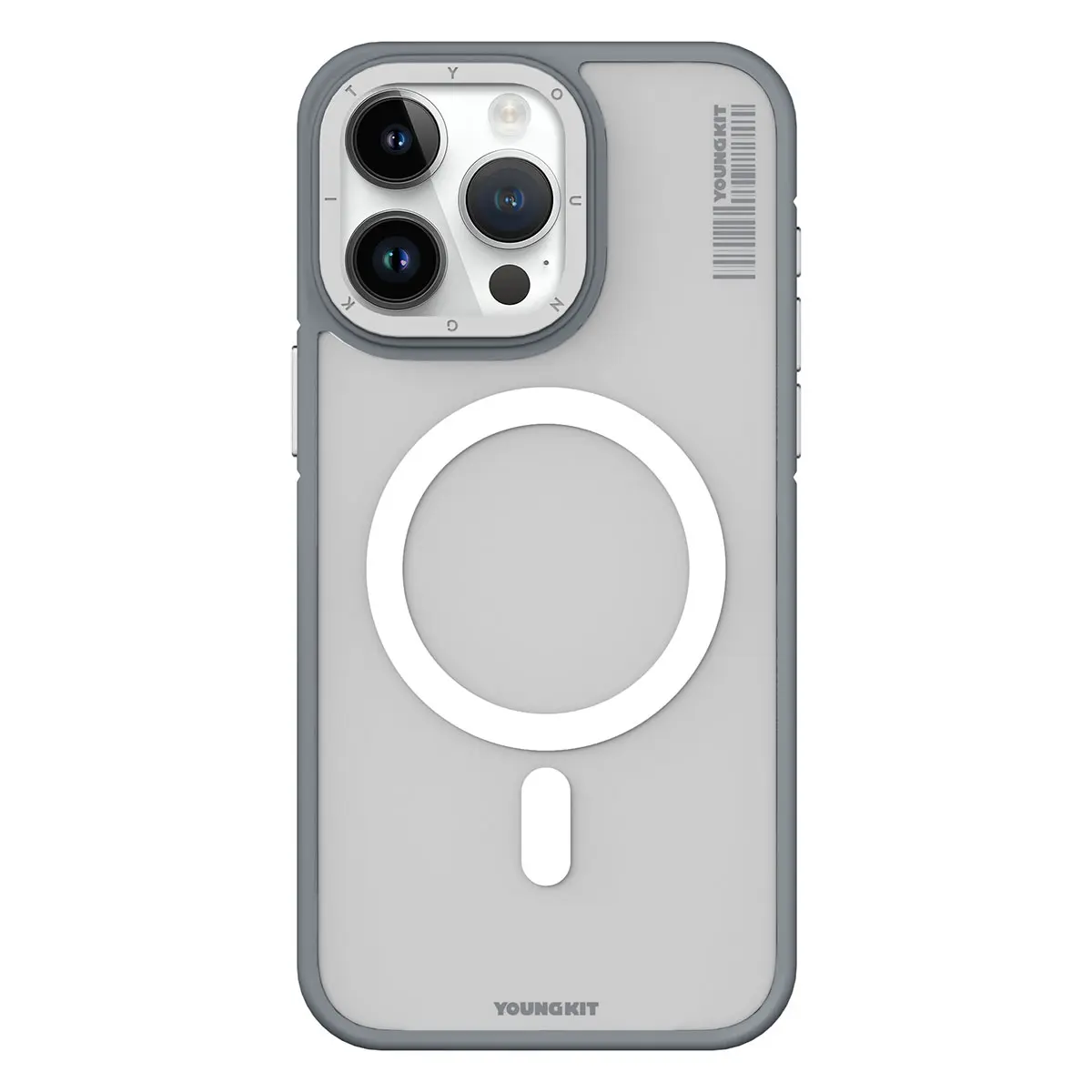 iPhone 15 Pro Max MagSafe Uyumlu Şeffaf Kılıf - Youngkit Rock Sand