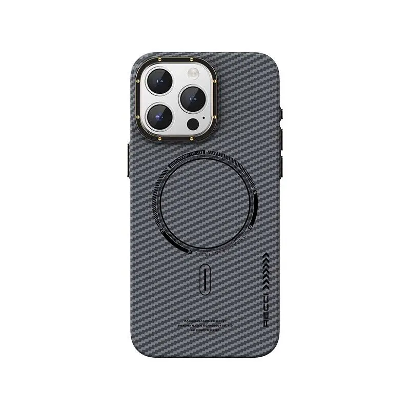 iPhone 15 Pro Max MagSafe Uyumlu Karbon Kılıf - Recci Machinist