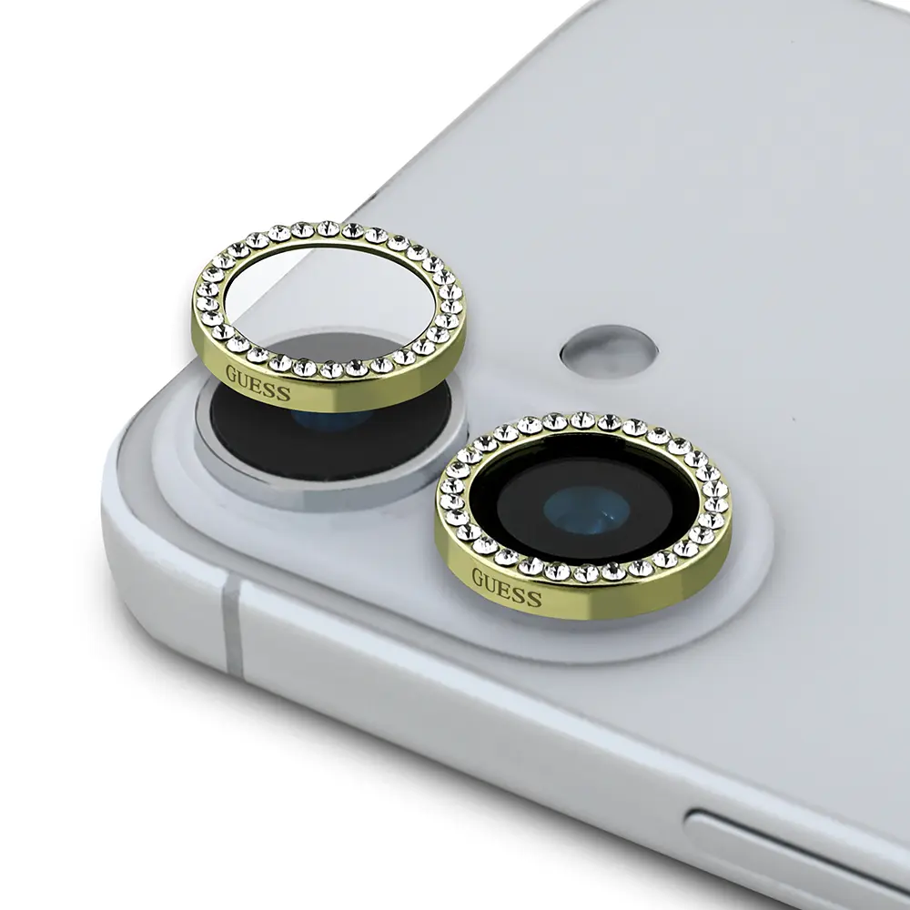 iPhone 16 Uyumlu Ekran ve Lens Koruyucu Seti - Guess Rhinestone