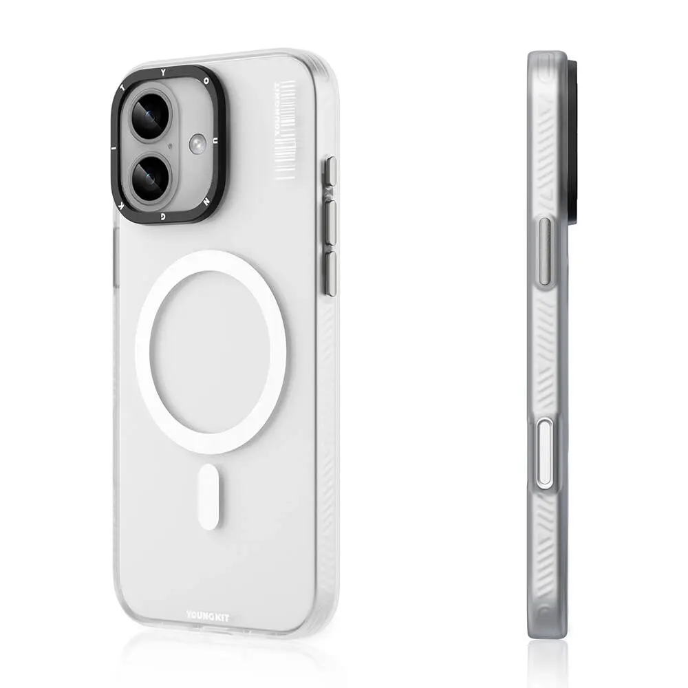 iPhone 16 MagSafe Uyumlu Şeffaf Kılıf - Youngkit Hidden Sand