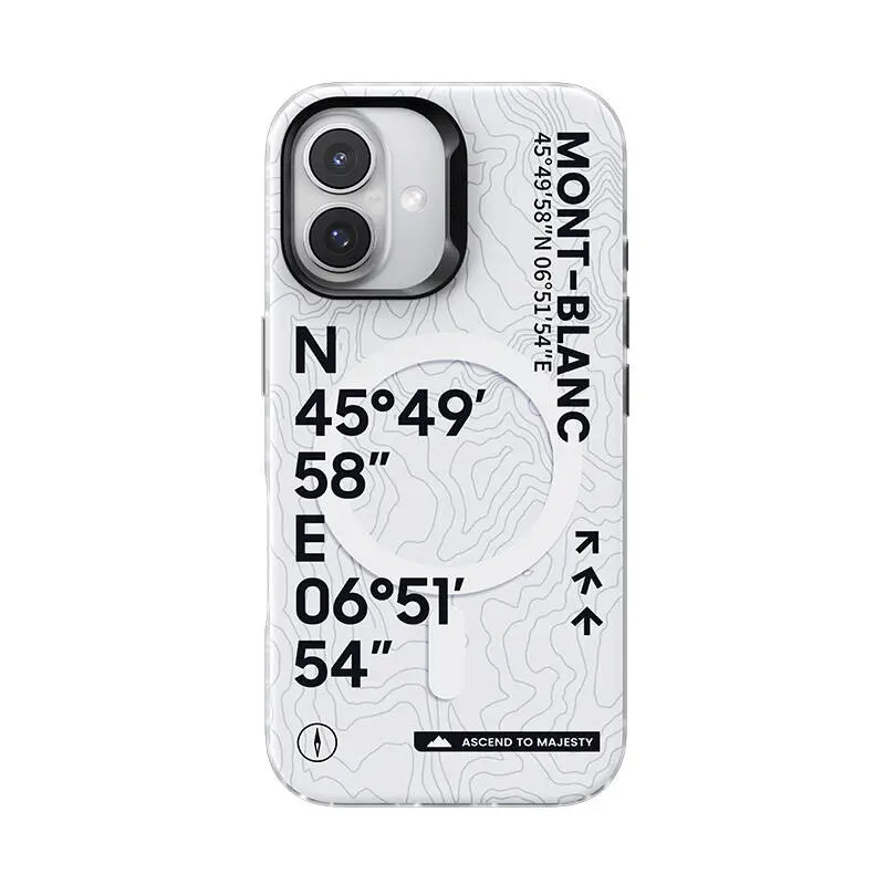 iPhone 16 MagSafe Uyumlu Koordinat Desenli Kılıf - Benks Summit