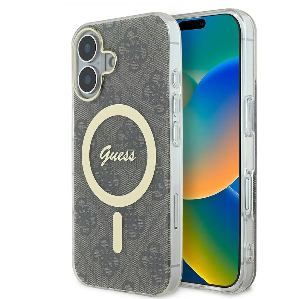 iPhone 16 Plus MagSafe Uyumlu 4G Desenli Kılıf - Guess Lisanslı