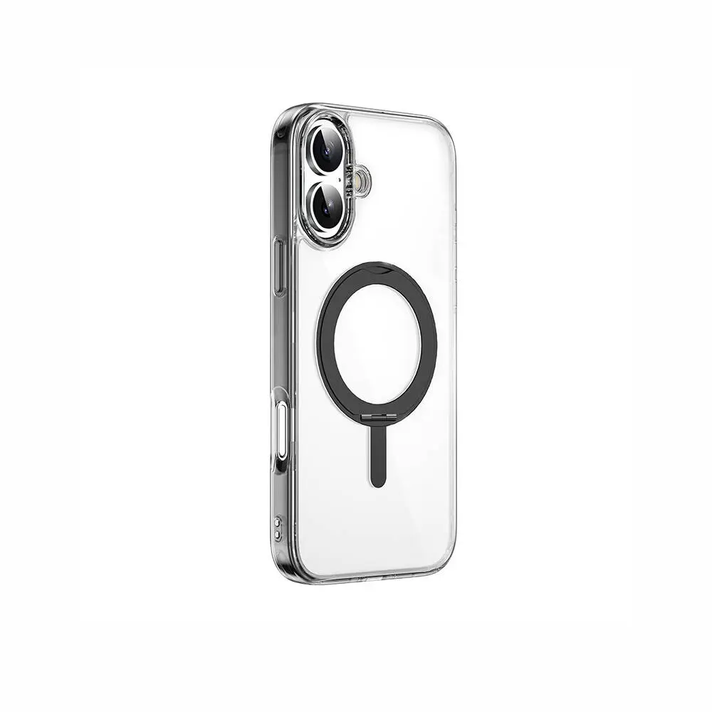 iPhone 16 Plus MagSafe Uyumlu Standlı Şeffaf Kılıf - Wiwu iShield Ultra