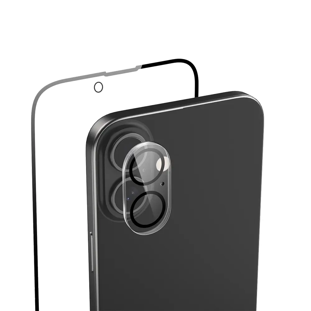 iPhone 16 Plus Temperli Cam Ekran Koruyucu + Lens Koruyucu Set - Raptic