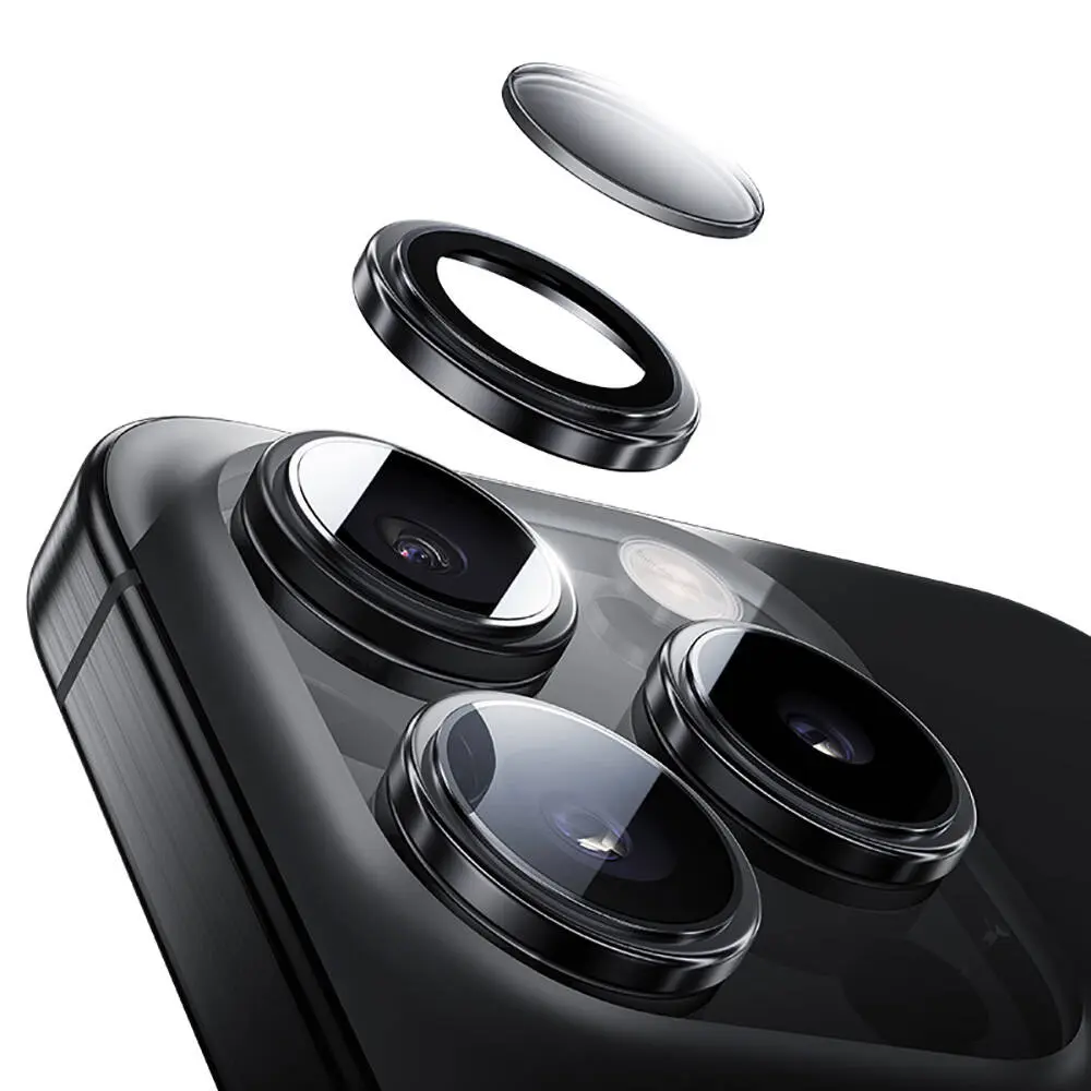 iPhone 16 Pro Parlama Önleyici Metal Kamera Lens Koruyucu - Benks Glass Warrior