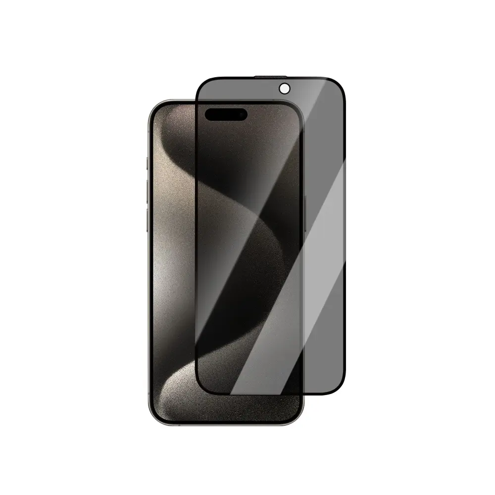 iPhone 16 Pro 3D Privacy Temperli Cam Ekran Koruyucu - CaseWorld Armor