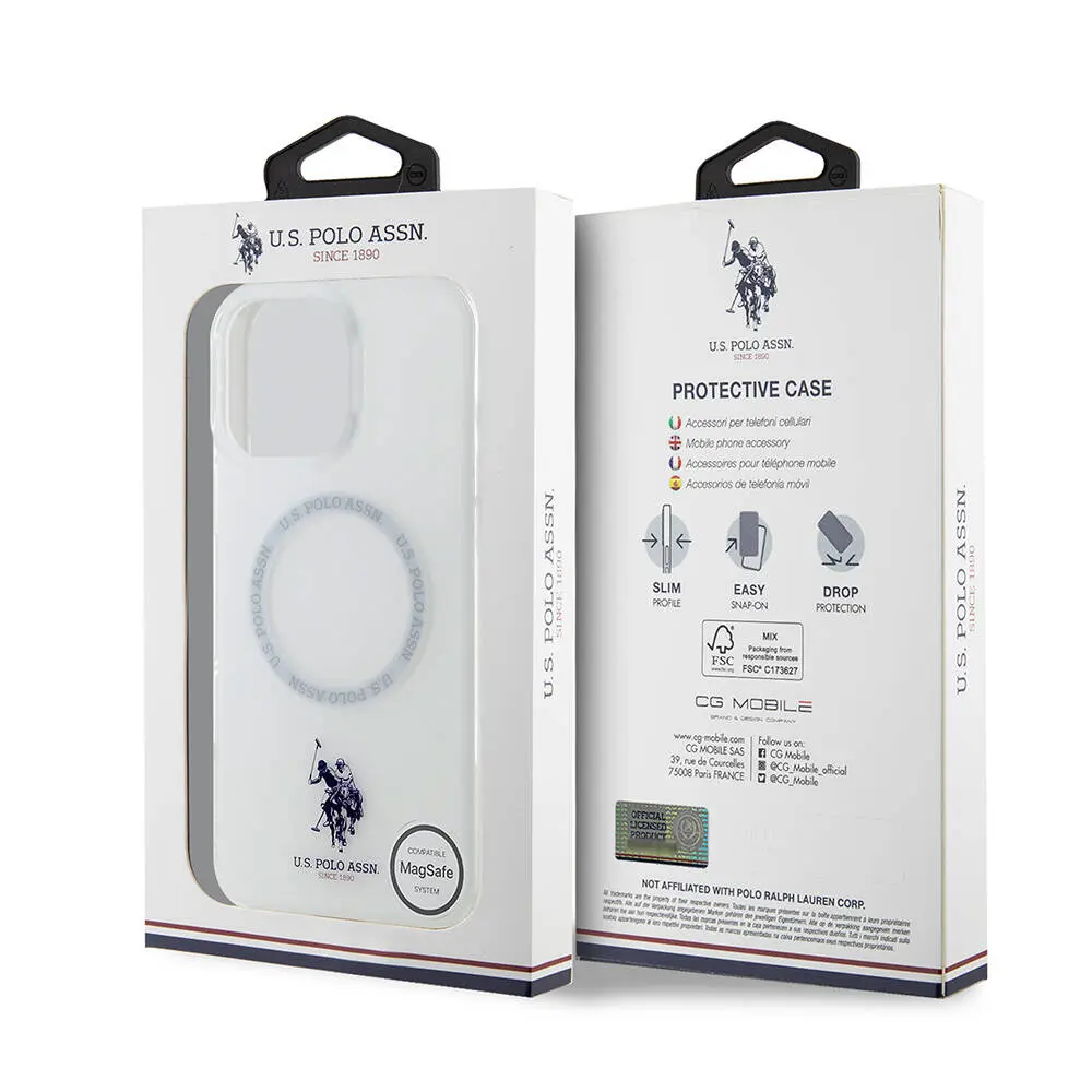 iPhone 16 Pro MagSafe Uyumlu Ring Kapak - U.S. Polo Assn. Double Horse