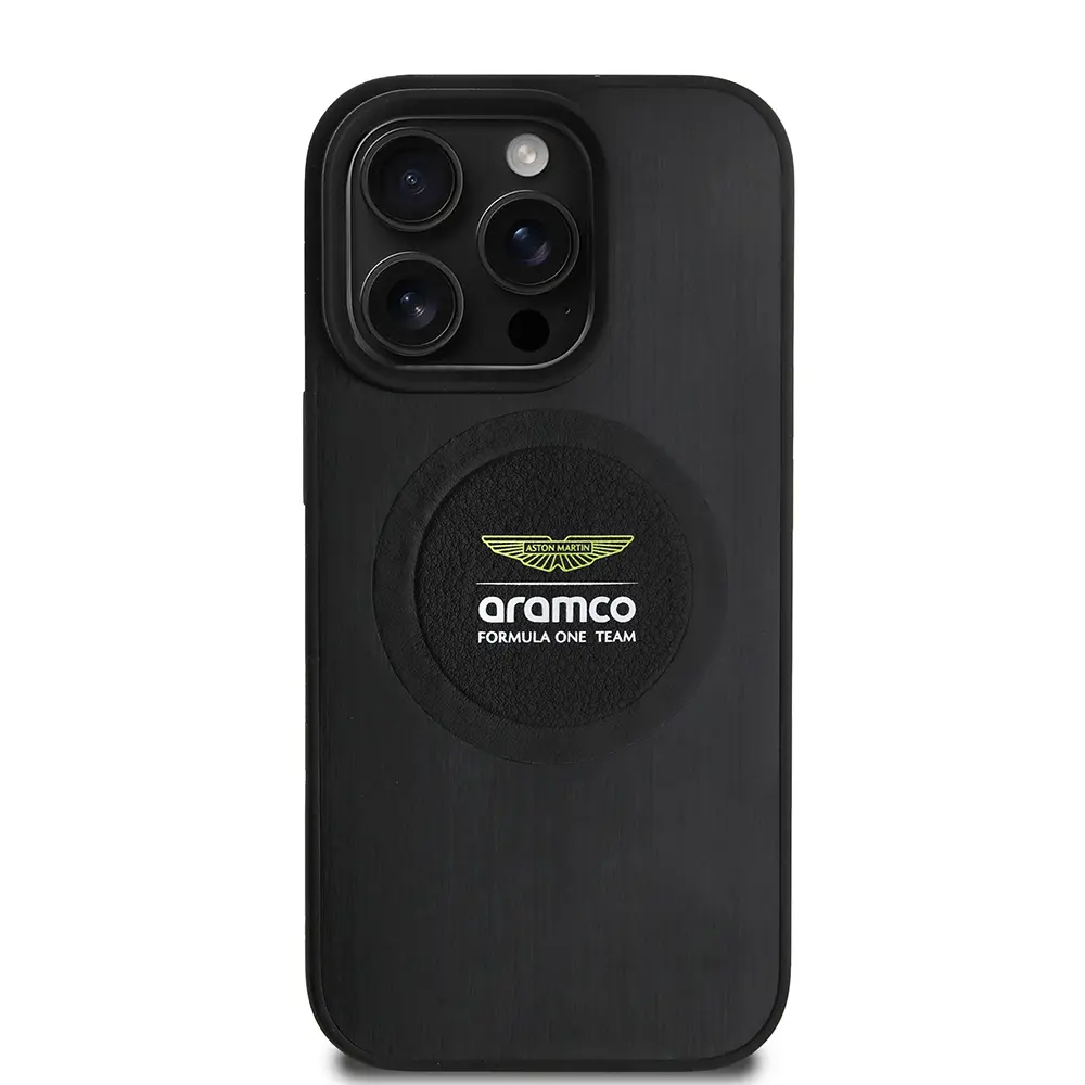 iPhone 16 Pro MagSafe Uyumlu Alüminyum Arka Yüzeyli Kılıf - Aston Martin Formula One Team