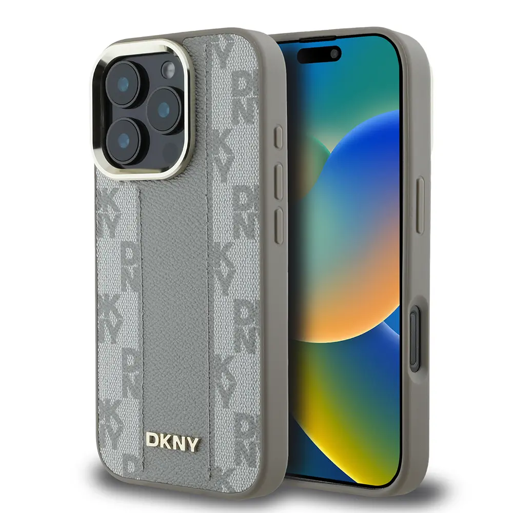 iPhone 16 Pro MagSafe Uyumlu 3D Checkered Desenli Kılıf - DKNY