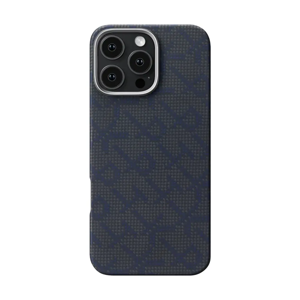 iPhone 16 Pro MagSafe Uyumlu Aramid Fiber Kılıf - Pitaka Tactile Woven Monogram