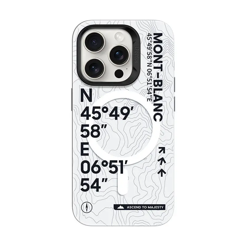 iPhone 16 Pro MagSafe Uyumlu Koordinat Desenli Kılıf - Benks Summit