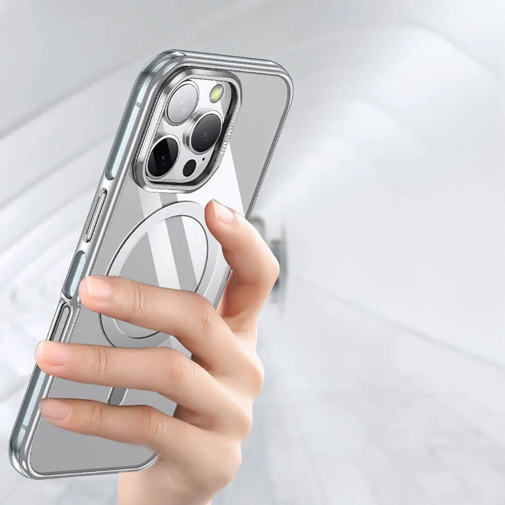 iPhone 16 Pro MagSafe Uyumlu Standlı Şeffaf Kılıf - Wlons Efsane