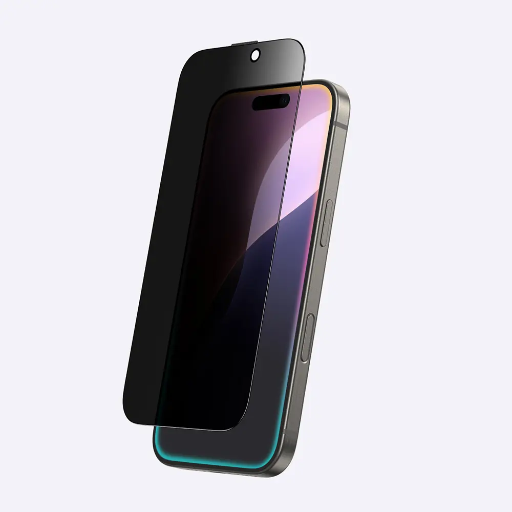 iPhone 16 Pro Max Gizlilik Filtreli Temperli Cam Ekran Koruyucu - Amazingthing Radix Privacy